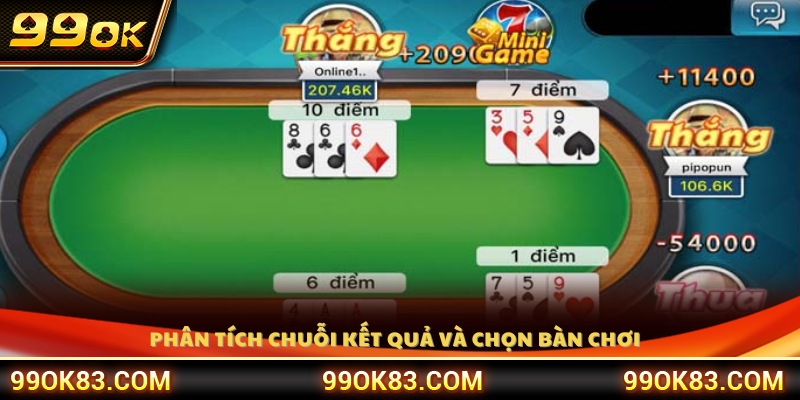 Phân tích chuỗi kết quả các ván trước để chọn bàn chơi